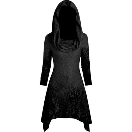 Ladies Fashion Asymmetric Hem Hooded Sweatshirt Drawstring Irregular Streetwear Women Solid Color Loose Long Tops For Female