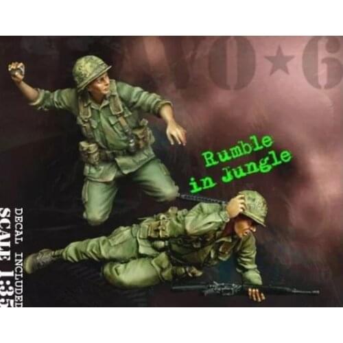 1/35 Scale Vietnam War US Army Jungle Throwing Grenades Unpainted Miniatures Resin Model Kit figure Free Shipping