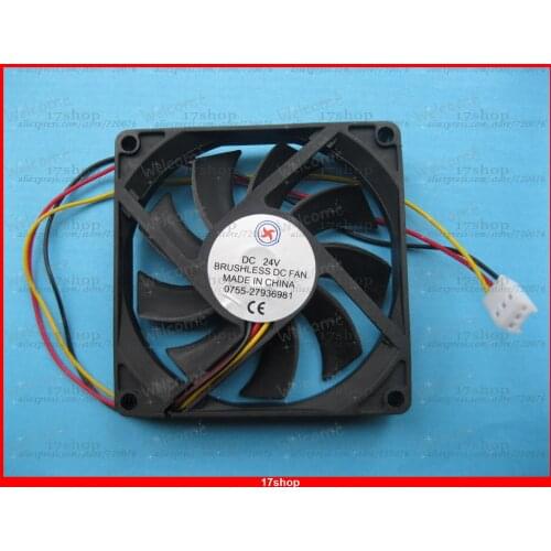 1 pcs Brushless DC Cooling Fan 24V 8015S 9 Blades 80x80x15mm 3pin