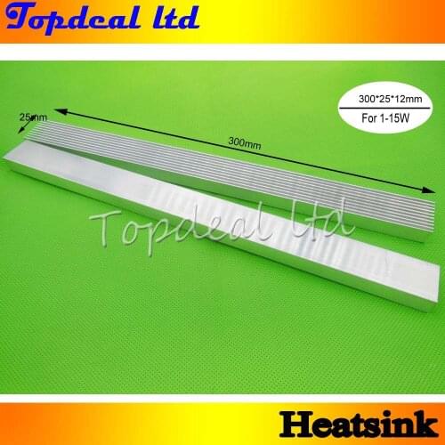 4pcs/lot High Power LED aluminum Heatsink 300mm*25mm*12mm for 1W,3W,5W led emitter diodes