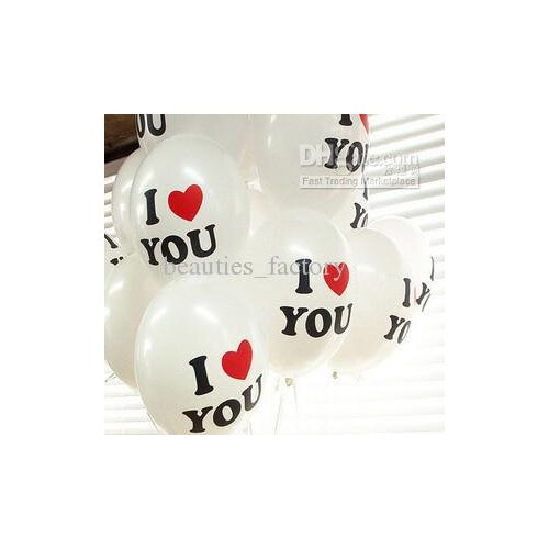 50 Pcs - I Love You Round - Shape Latex Balloons Wedding Favors Party Decoration Balloon