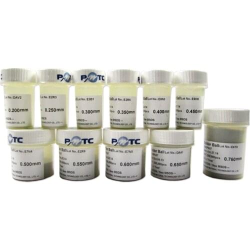 BGA Tool PMTC 250K tin Solder Balls 0.2mm 0.25mm 0.3mm 0.35mm 0.4mm 0.45mm 0.5mm 0.55mm 0.6mm 0.65mm for BGA Rework Reballing