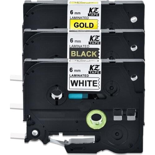 Label World TZe-211/315/811 6mm label tape mixed color ribbon Compatible brother P-touch TZ Tze label tape LAMINATED TAPES 3PACK