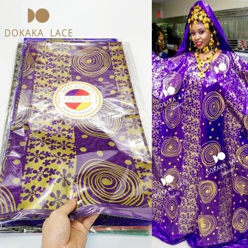 Purple 100% Cotton Jacquard Bazin Riche Fabric For Guinea Senegal Women Or Men Traditional Wedding Dresses Basin Riche Sewing