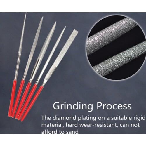 5pcs Diamond Carving Tool Polishing Metal Glass Stone Wood Craft Needle File Set Stone Jewelry Metal Carving Tool