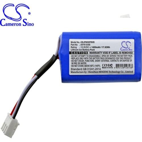 CameronSino for PHILIPS FC8603 FC8700 FC8705 FC8710 for SEVERIN CHILL RB7025 RB-7025 4IFR19/66 battery