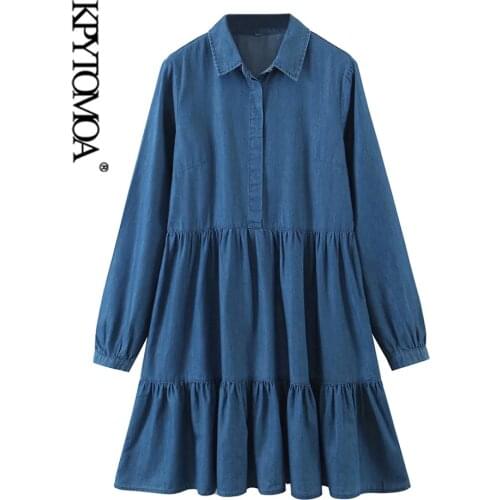 KPYTOMOA Fashion Denim Dresses