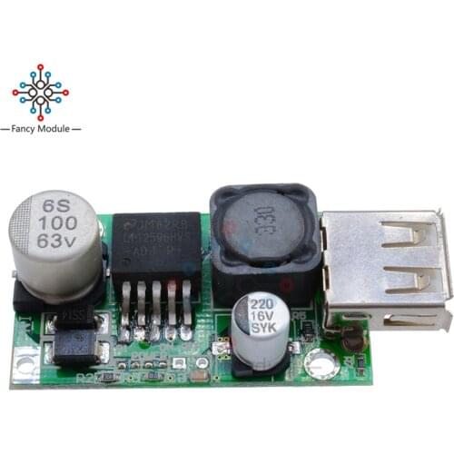 LM2596HV DC-DC Step Down Buck 5V Converter Module 9V 12V 24V 36V 48V to 5V 3A USB Charger