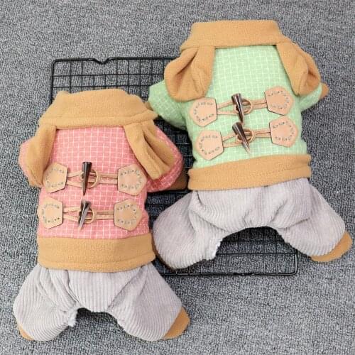 New Winter Dog Hoodie Sweatshirts with Pockets Cotton Warm Dog Clothes for Small Dogs Chihuahua Coat Clothing Puppy Cat Custume