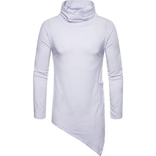 2020 New Autumn Winter Cotton Long Sleeve Men Tops Fashion Solid Turtleneck Sweatshirt European Slim Fit Sweatshirt Male M-2XL