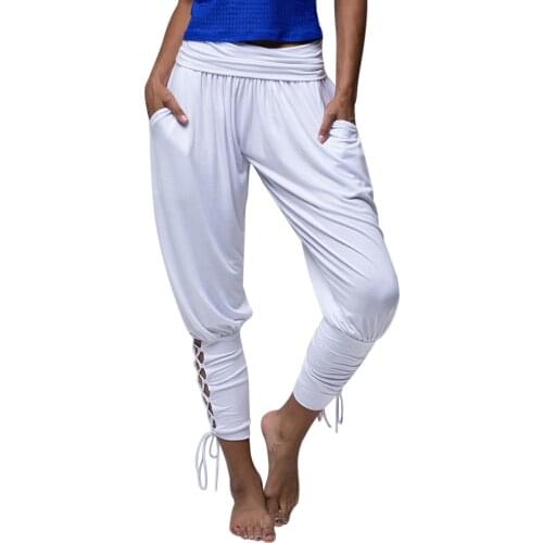 Fall Summer 2021 Women High Waist Harem Pants Y2k Leggings Baggy Aladdin Boho Pants Jogger Pants Indie Solid Trousers Pure Pants