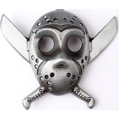 Double knife and skull buckle buckle suitable for the belt width is 3.8 CM