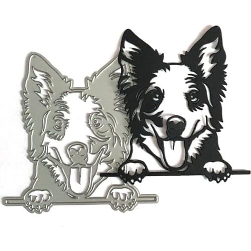R58E Cute Dog Metal Cutting Dies Stencil Scrapbooking DIY Album Stamp Paper Card Embossing Decoration
