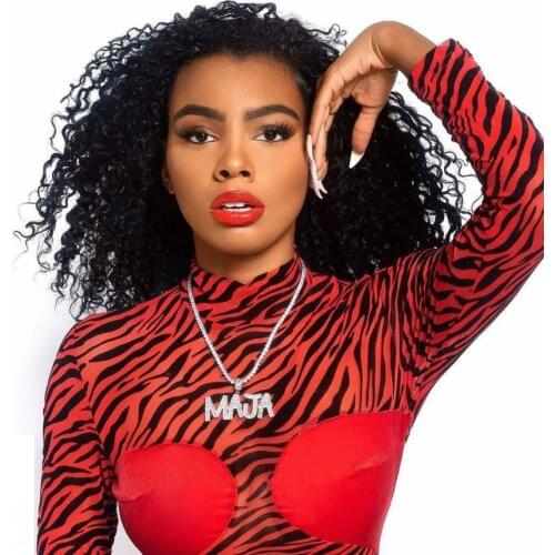 Custom Iced Out Bling Baguette Initial Name Pendant with Tennis Chain Choker Jewelry Personalized Name Necklace DROP SHIPPING