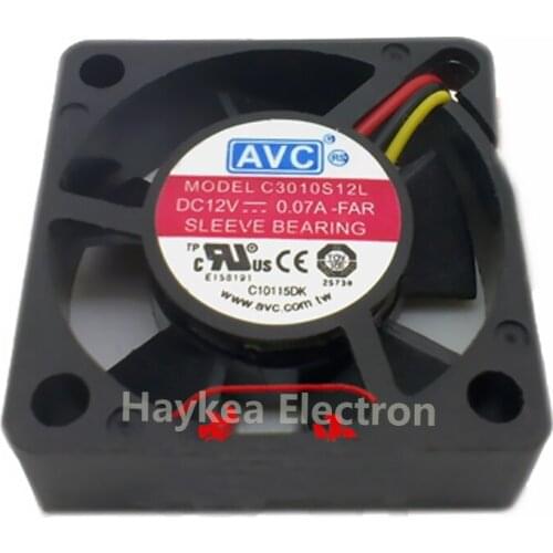For AVC C3010S12L 12V 0.07A 30x30x10mm 3010 3cm ultra quiet hard drive cooling fan