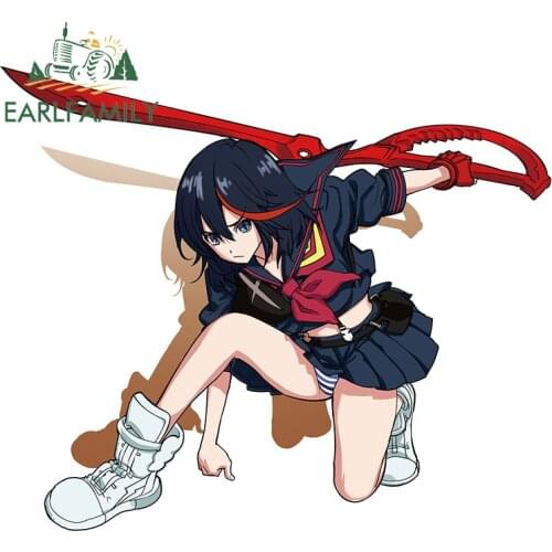 EARLFAMILY 13cm x 11cm for Kill La Kill Ryuuko Anime Car Sticker RV Vinyl Car Wrap Decal Personality Surfboard Trunk Decoration