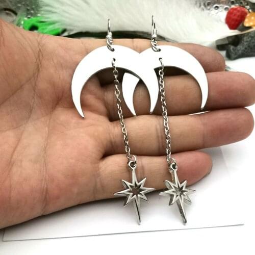 Witchy Earrings Moon&Stars Witch Style Moon Child Gifts Wiccan Gifts,Plated Moon Charms,Star,Gift,gift for Wicca Lover