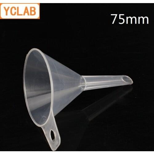 YCLAB 75mm Funnel PP Plastic Sharp Head Polypropylene Laboratory Chemistry Equipment