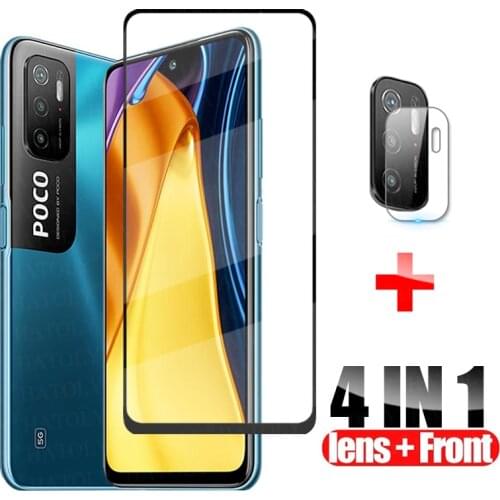 Protective glass on Poco M3 Pro 5G full cover tempered glass For Xiaomi Poco M3 Pro X3 F3 GT screen protector camera lens glass