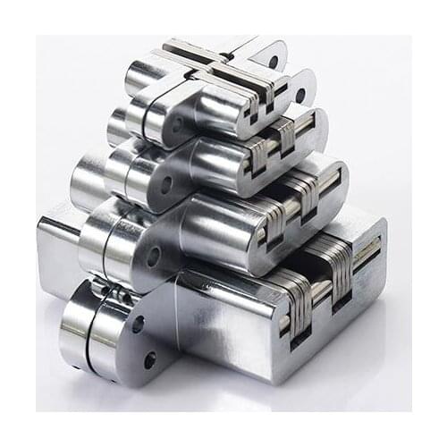 304 Stainless Steel Hidden Hinges Invisible Concealed Cross Door Hinge Bearing 25KG With Screw For Folding Door