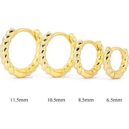 Aide 925 Sterling Silver Round Circle Hoop Earrings Ear Bone Earlobe Piercing Buckle for Women Huggie Earrings Wedding Jewelry