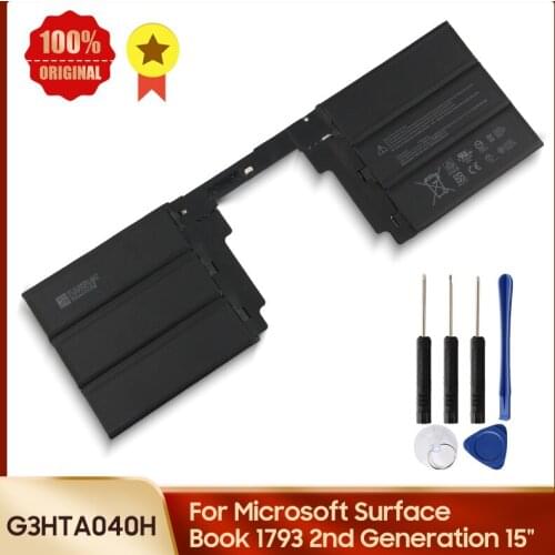 Original Replacement Battery G3HTA041H G3HTA040H For Microsoft Surface Book 2 2nd Gen 15" 1793 Keyboard + Tools 5473mAh