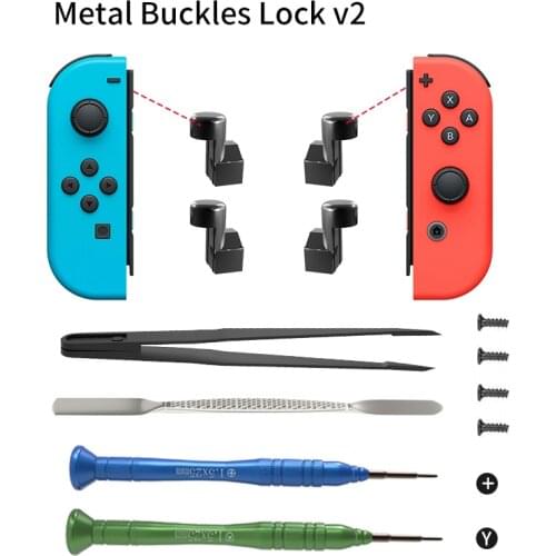 AOLION Left Right Slider Buckle OEM Metal Lock Latch Bracket for NS Joy Con Loose Repair Tool Parts NS Joy Con Controller