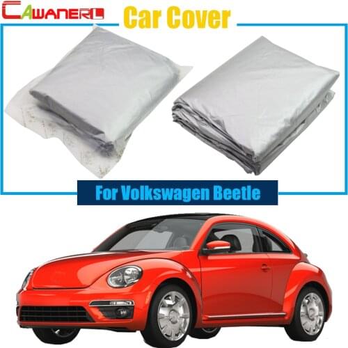 Cawanerl Car Cover Rain Snow Sun Resistant Cover Anti-UV Sun Shade For Volkswagen Beetle