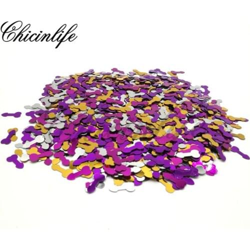 Chicinlife 1bag Sparkle Willy Penis Confetti Wedding Table Gifts Hen Night Out Bachelorette Party Bridal Shower decoration