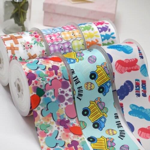 DIY Easter Day Printed Grosgrain Ribbon For Craft Supplies Sewing Accessories 5 Yards, Planar Resins Mold 10 Pieces. 50124