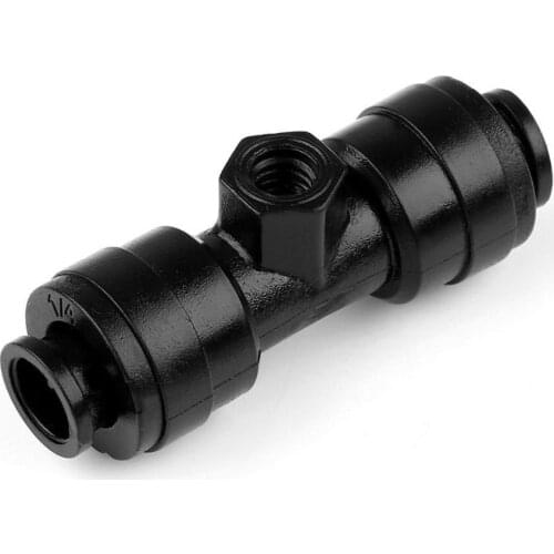 E141 5 Pcs Low Pressure Irrigation 1/4'' 10-24 UNC Slip-Lok Misting Nozzle Tees for Cooling Mist System Garden Quick Connector