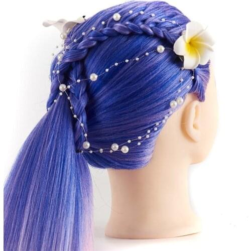 24Inch Teaching Head Hair Hairdressing Cosmetology Doll Head Practice Styling Manikin Head multicolour