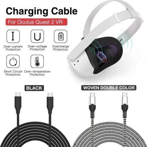 Charging Cable High Speed Data Transfer Cable All-in-one virtual reality VR glasses data charging cable 3m 3A for Oculus Quest 2