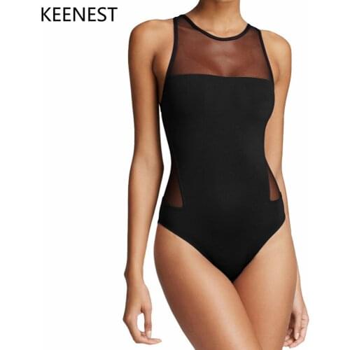 KEENEST Black One Piece Swimwear