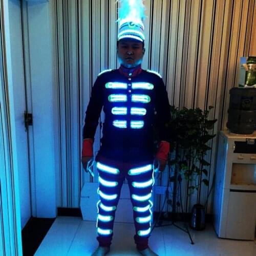 RGB Remote Control colorful led suit Hip Hop Dance Clothing For Male LED Costumes Men Professional Ballroom Nightclub Clothes