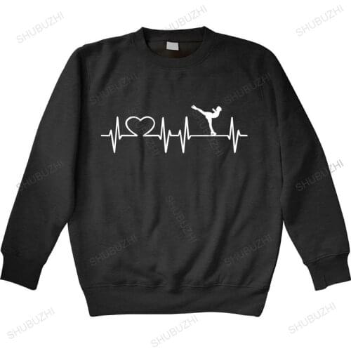 Homme cotton hoodie fashion Heartbeat Ice Skating hoodies Figure Skater warm Design brand winter hoody for boys euro size