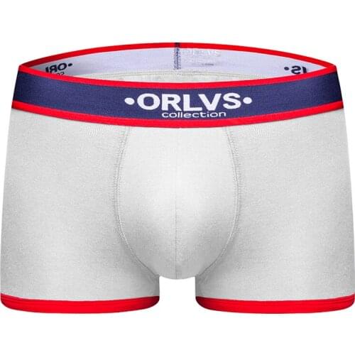 2020 ORLVS Brand Mens new low-rise fashion Sexy Underpants pants cotton underwear Comfortable breathable boxer shorts OR138