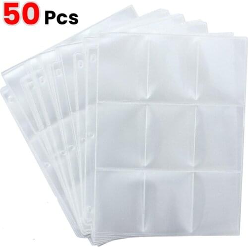 10/20/30/50pcs Game Card Sets Storage Wallet Album Page Collection Neutral Transparent Album Card Cover storage