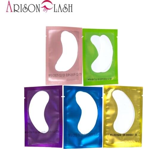 Hot 20/50/100 Eyelash Extension Paper Patches Grafted Eye Stickers 4 Color Eyelash Under Eye Pads Eye Paper Patches Tips Sticker