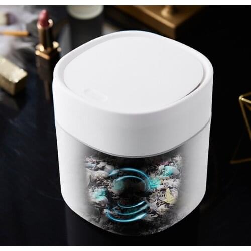 Mini Desktop Trash Can Home Car Storage Bucket Accessories With Lid Garbage Multifunctional Bin Nordic Style Living Room Office
