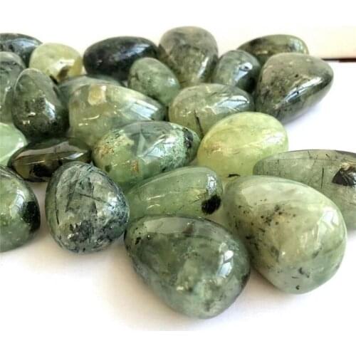 Natural prehnite Stone Crystal Gravel Aquarium Ornament Jelly Apple Green For Home Decor