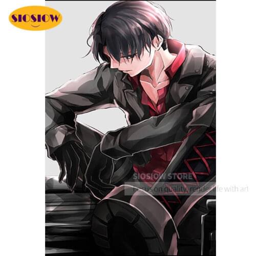 Attack On Titan 5D Diamoind Painting Full Square Diamond Embroidery Levi Japanese Anime Picture Cross Stitch Handmade Wallpaper