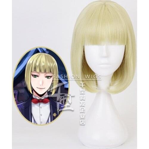 Game Twisted Wonderland Rook Hunt Wig Cosplay Costume Heat Resistant Synthetic Hair Men Women Short Wigs