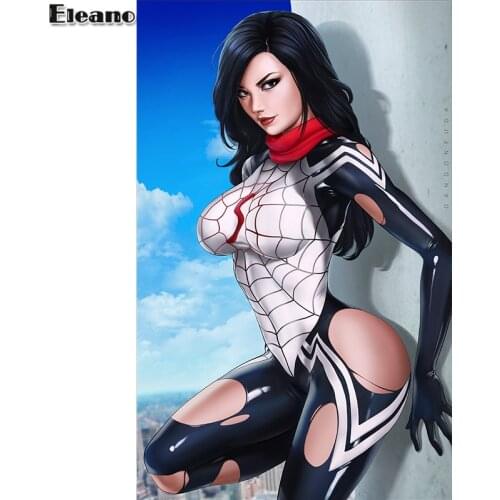 Custom Print anime Spider costume Sexy Girl Art Posters HD Wall Art Canvas Painting for Living Room Home decorative painting
