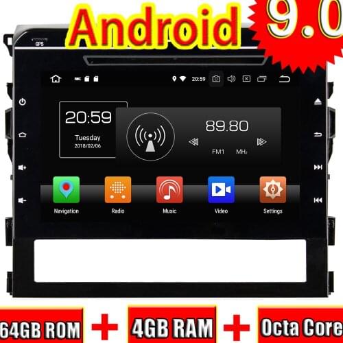 Topnavi Octa Core Android 9.0 Car Multimedia Player For Toyota Land Cruiser 2016 Autoradio GPS Navigation Audio Stereo Bluetooth