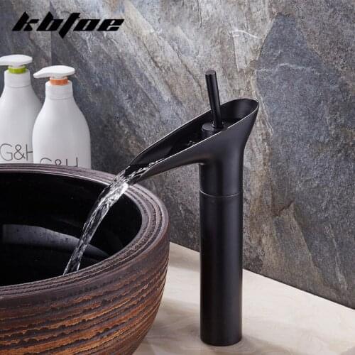 Wine glass style Single Handle waterfall Bathroom Basin faucet Brass Casting Hot Cold water mixer Taps