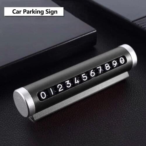 Rotating Phone Numbe In Car Parking License Plate Temporary Stop Sign Car Parking Card Hidden Styling Phone Number Card Plate