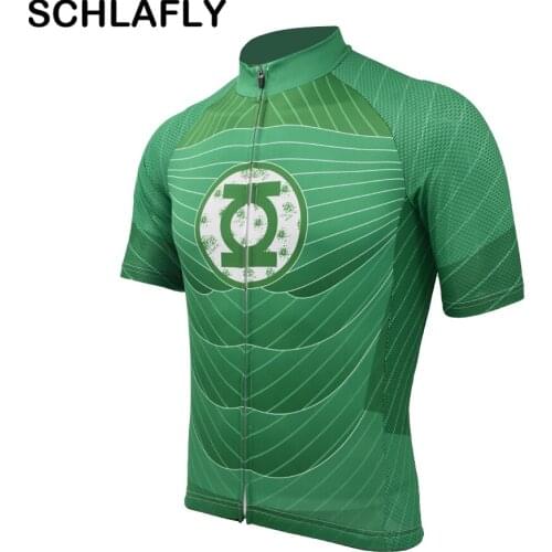 Green stripe cycling jersey short sleeve summer bike wear jersey road jersey cycling clothing bicycle clothes schlafly
