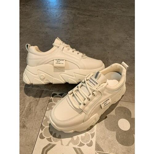 Womens shoes 2020 new autumn models European station casual sports shoes students thick bottom increased shoes