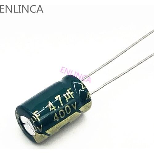 10pcs/lot 400v 4.7UF high frequency low impedance 400V 4.7UF aluminum electrolytic capacitor size 8*12 S22 20